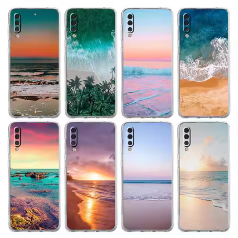 Sea blue Sky beach For Samsung Galaxy A14 Case A50 A70 A30 A40 A20E A10 A10S A20S A02S A04S A12 A22 A32 A34 A42 A52 5G A54 Cover