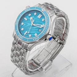 Automatic Mechanical Watch Man Stainless Steel Wristwatch NH35 Watch Luxury Silver Luminous 10ATM Waterproof Watches