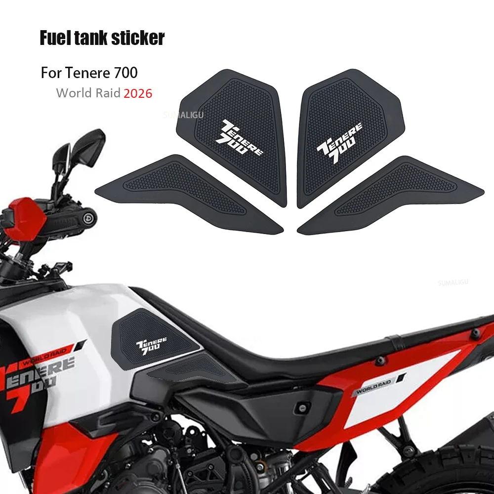 Per Yamaha Tenere 700 World Raid 2026 Accessori Moto Adesivi Antiscivolo Laterali per Serbatoio Carburante Pad in Gomma