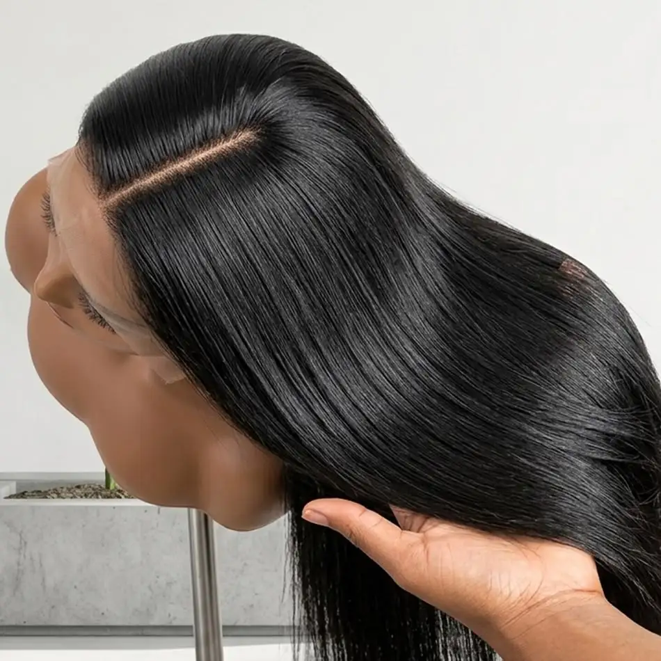 40 Long Inch 13x4 HD Lace Front Wig Brazilian Bone Straight Human Hair Wig For Women 200 Density 13x6 Transparent Lace Frontal Wig image 2