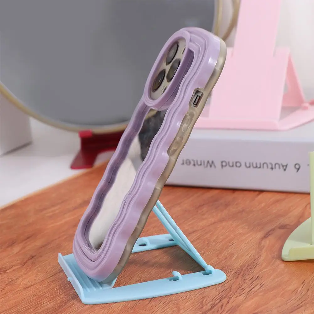 Plastic opvouwbare desktoptelefoonhouder Opvouwbare multifunctionele mobiele tabletstandaard Bureau Decor Cartoon mobiele telefoonbeugel