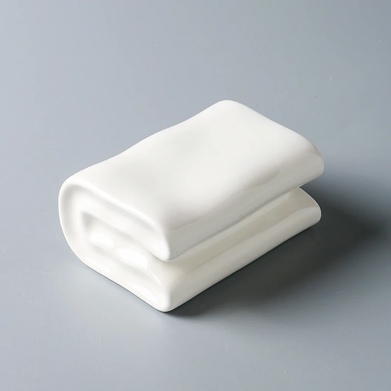 Creative White Ceramic Platter Fruit Salad Cold Dish Artistic Conception Dish Characteristic Modeling Kitchen Tableware Plates