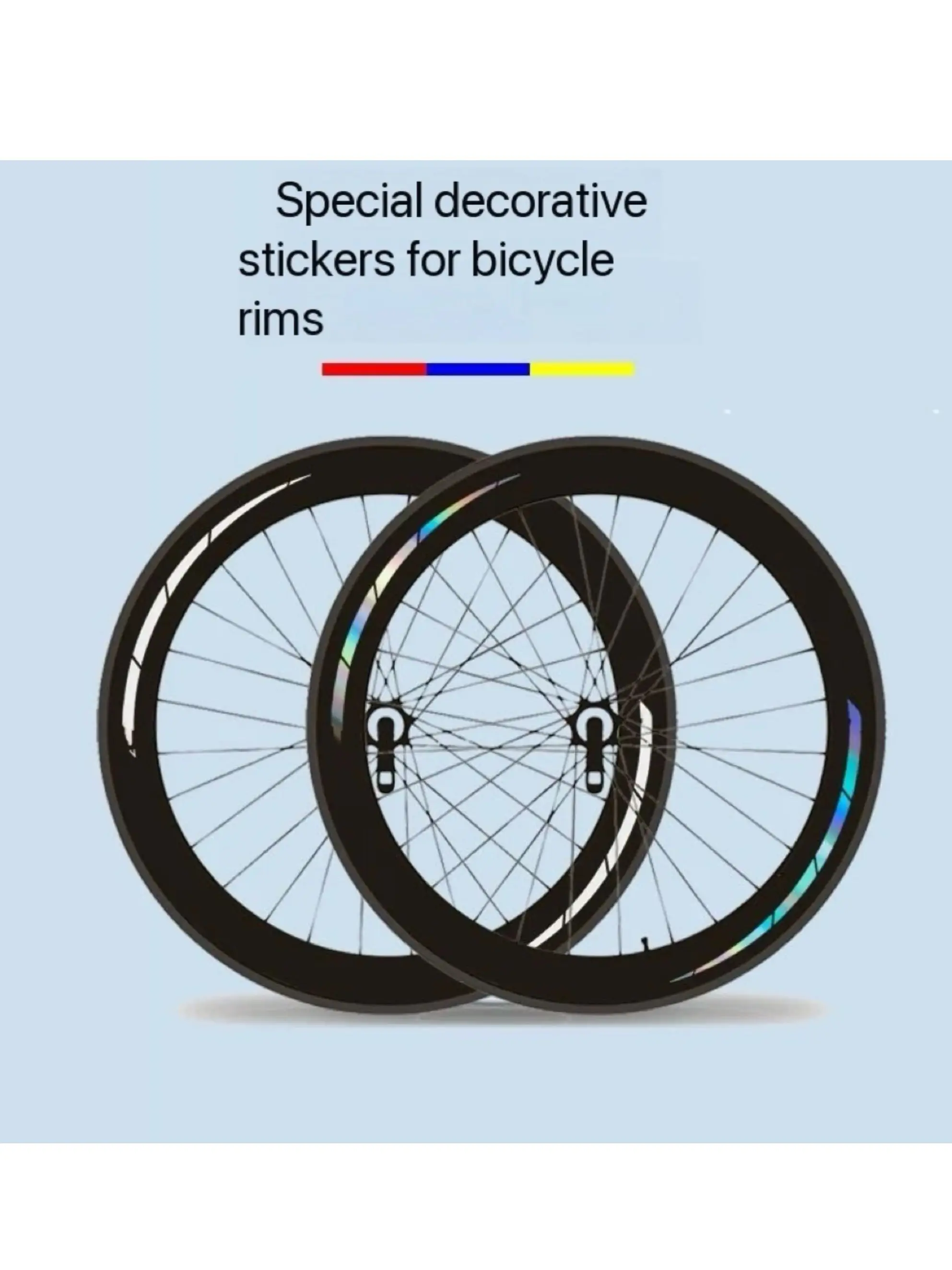 AliExpress Bicycle Wheelset Sticker Road Bike Mountain Bicycle wheel Stickers Decorative Warning Reflective Stickers Bike Accessories