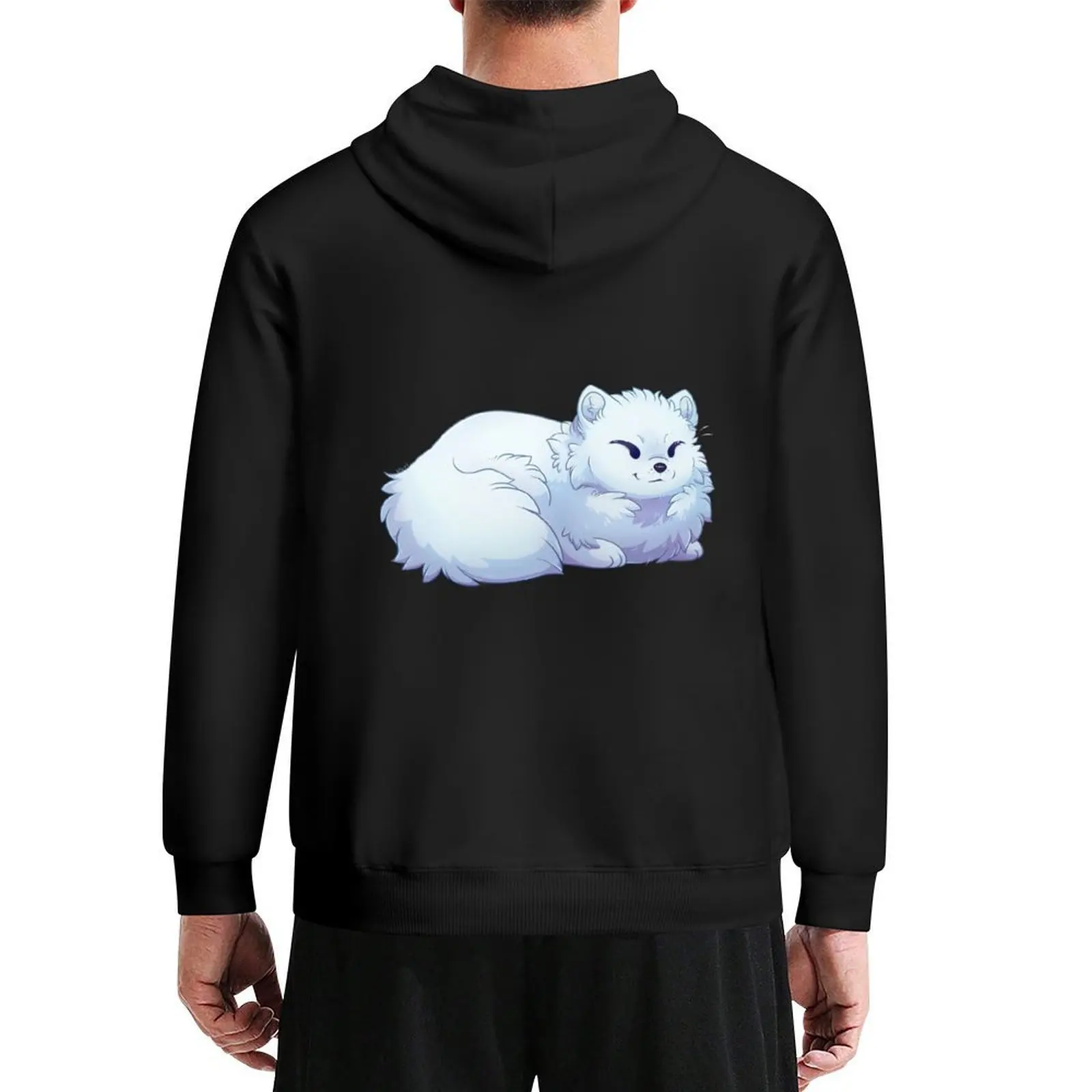 

Cute Arctic Fox laying Down Hoodie aesthetic clothing men's clothes autumn anime clothing men's oversize hoodie