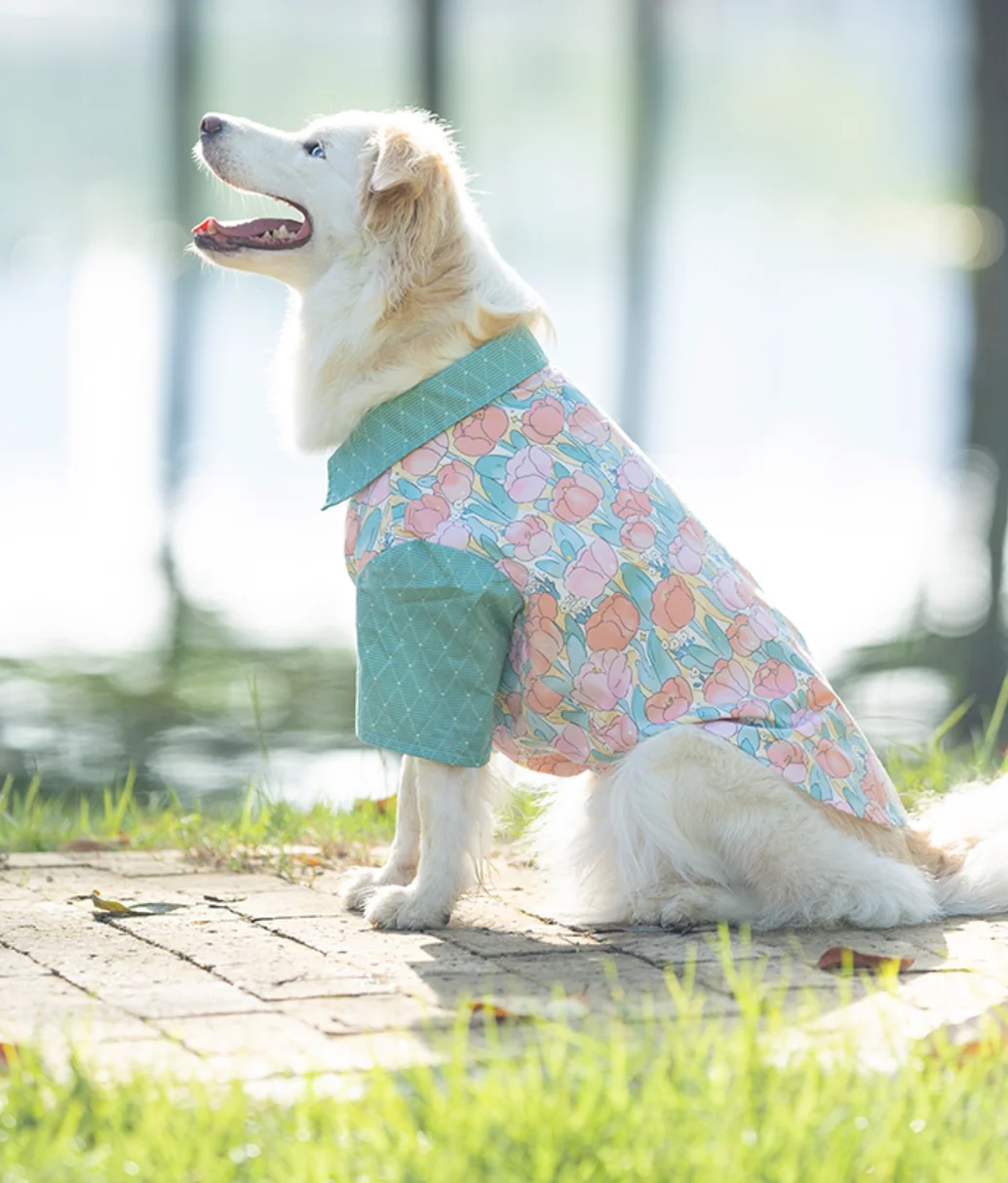 Big Dog Border Herding Clothes, Summer Thin Pet Clothing, Shirt Shirt, Anti Dirty, Anti Hair Loss, Sunscreen