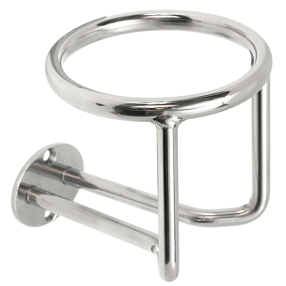 Car Ring Cup Holder Stainless Steel Water Drink Beverage Bottle Stand Holder For Marine Boat Yacht Truck