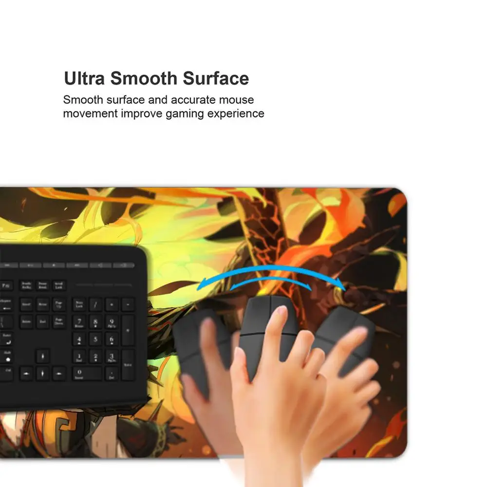 Citlali Mavuika Mouse Pad Genshin Impact Pyro Archon Mousepad Genshin Computer Pad Anime PC Gaming Accessories Desk Mat