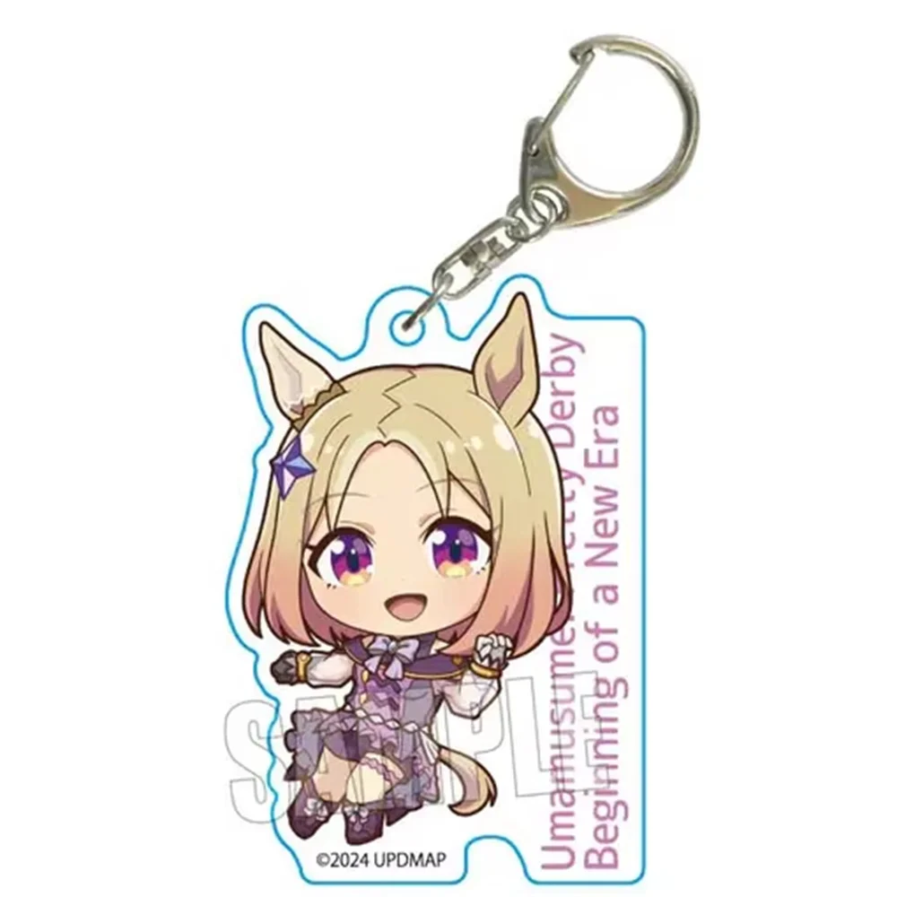 6CM Anime Pretty Derby Keychain Stand Model Ornament Accessories Goods Christmas Gifts