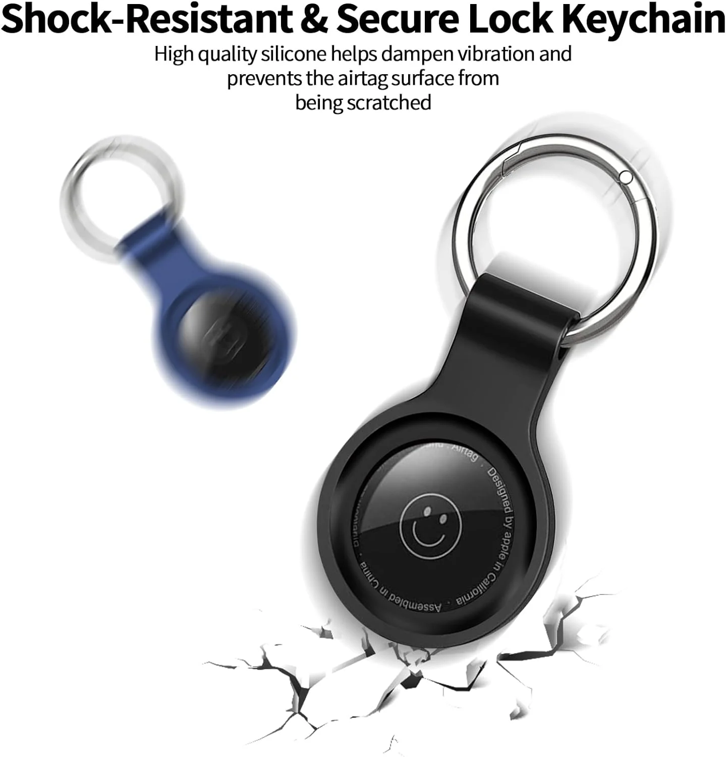 Étui itag en silicone avec porte-clés, housse de protection pour clé Apple Airtag, collier pour chien et chat, accessoires pour animaux de compagnie