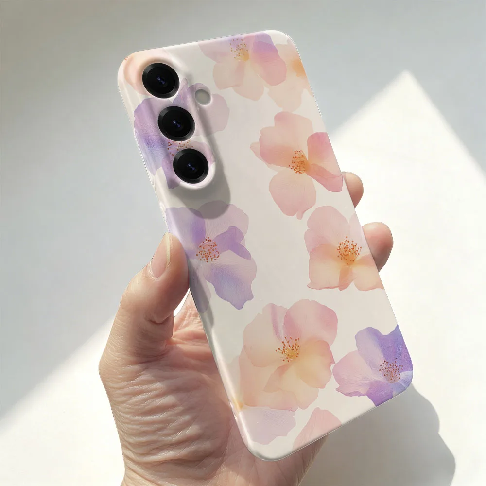 Phone Case For Samsung S26 S25 S24 S23 S22 Plus S21 Ultra Edge S23 S24 S25 FE Fresh Spring Floral Hard PC Shockproof Back Cover - view 3