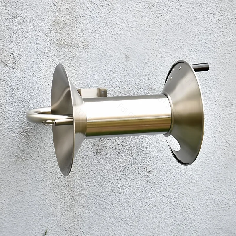 Wall-mounted car wash water pipe rack Pipe winder Household high pressure hose reel Car wash rack Stainless steel hose storage
