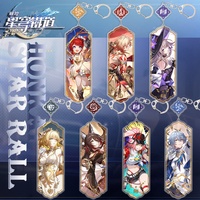 New Honkai: Star Rail Mydeimos Tribbie The Herta Aglaea Keychain Cartoon Anime Strip Pendant Keyring Backpack Jewelry Gift