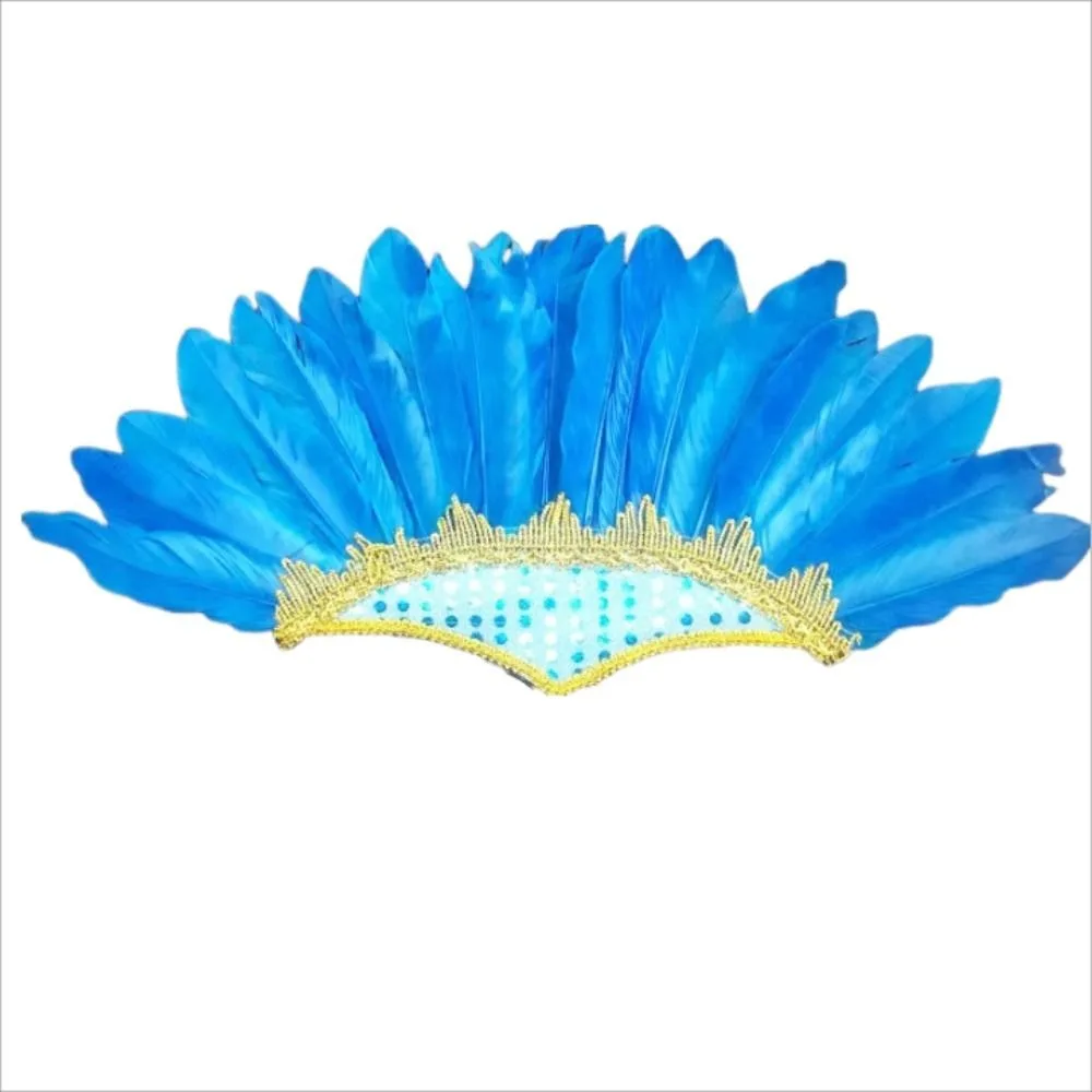 New Feather Feather Headdress Head-mounted Colorful Headwear Adjustable Chief Headdress Fancy Dress Party