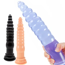 Oversized Anal Plug Dildo Stimulate Anus Vagina Big Butt Plug Soft Penis Long Anal Dilator with Suction Cup Sex Toys Masturbator