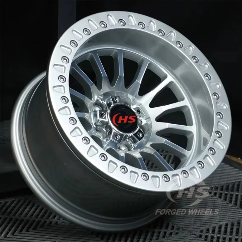 

Custom 17-18Inch Beadlock Offroad Forged Wheels Rims 5x139.7 5x127 Machined Face Truck Pickup SUV for Tank Jeep Ford Mustang Ram