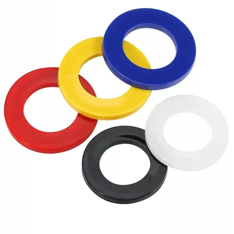 Black/White/Red/Blue/Yellow Multiple Colors Nylon Flat Spacer Plastic Washer O-ring Screw Gasket Insulation Spacer M2~M20