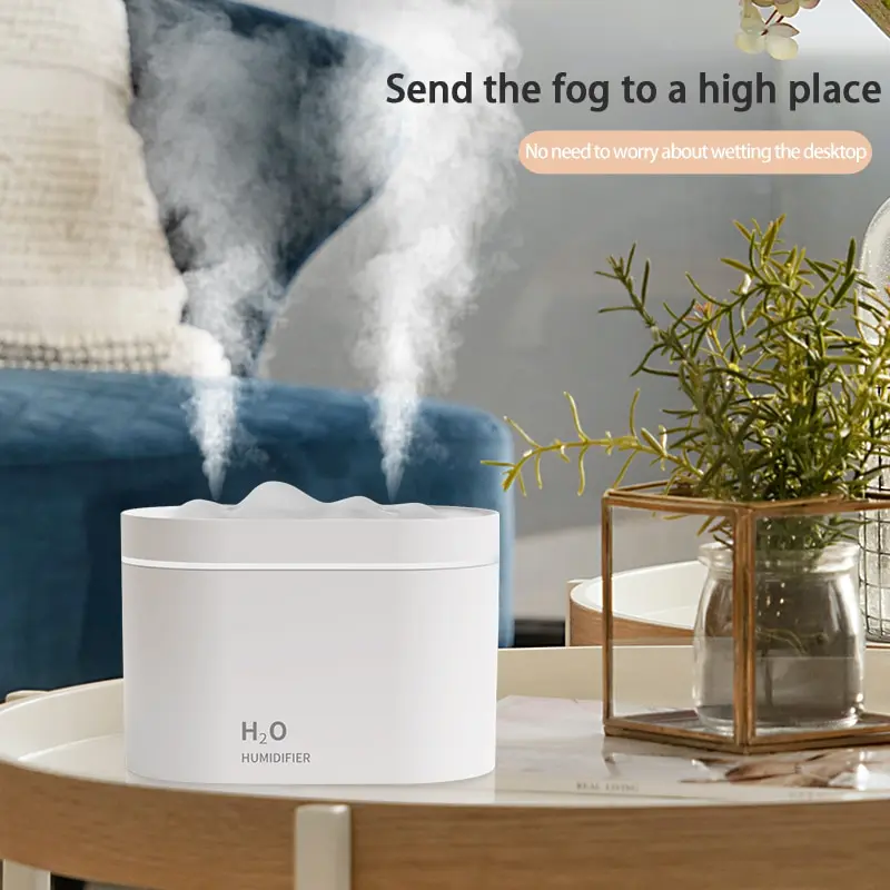 

Новый снежная гора, темный аромат, двойной спрей, увлажнитель большой емкости, бесшумный увлажнитель с распылителем воздуха, подходит для авто, домашнего офиса