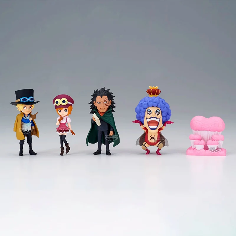 5 teile/satz Echte Bandai One Piece WCF Emporio Ivankov Sabo Revolutionäre Armee Anime Action Figur Modell Spielzeug Geschenk für Geburtstag