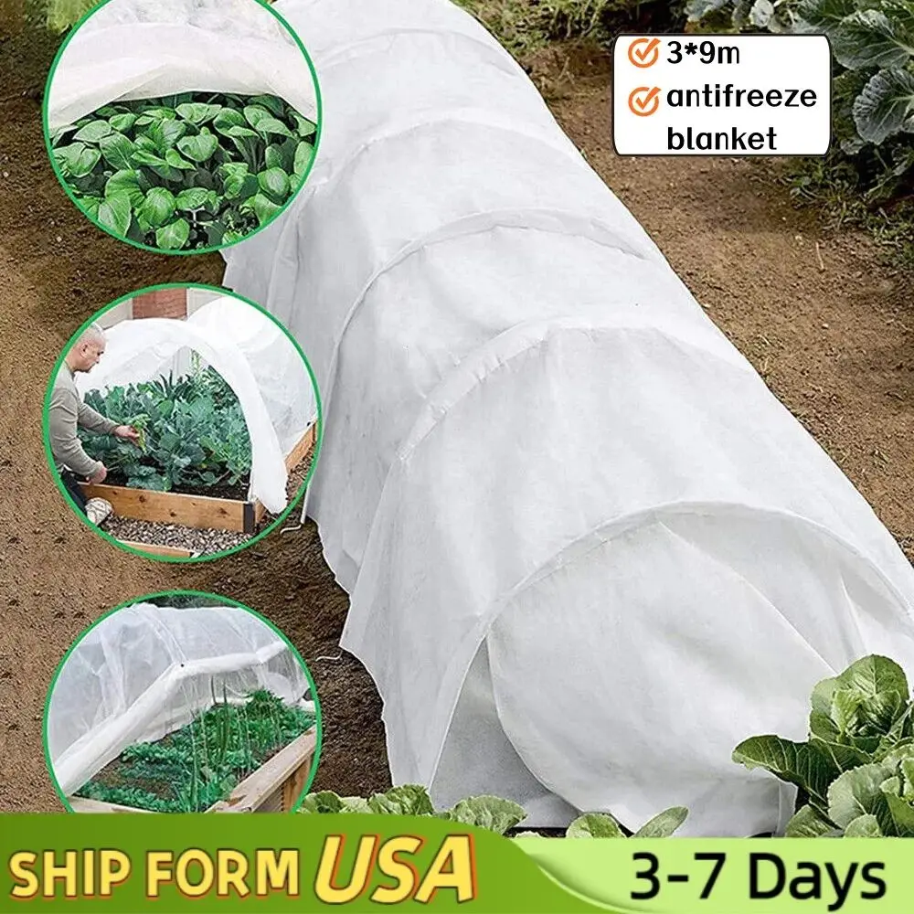 

9.9x29.5ft Protective Blanket Plant Cover Winter Vegetable Protective Blanket Reusable White Non Woven Winter Plant Frost Cover