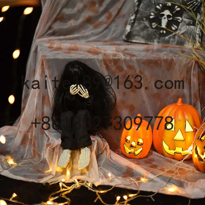 

Halloween Horror Decorative Props Haunted House Escape Supplies Voice-activated Crying Ghost Scary Ghost Baby Ornament