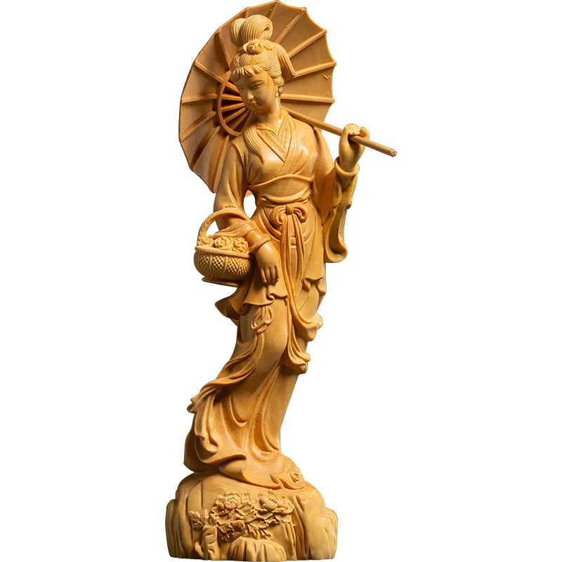 

Solid Wood Jiangnan beauty Characters Statue ，Chinese beauty Art Home living room, room decoration statue Free Delivery