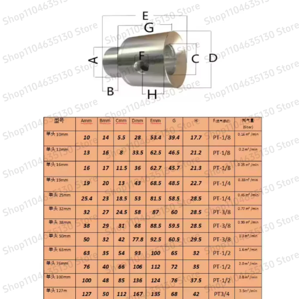 Single Head Aluminum Alloy Air Amplifier Pneumatic Conveyor Vacuum Generator Pneumatic Feeder Powder Suction Feeder