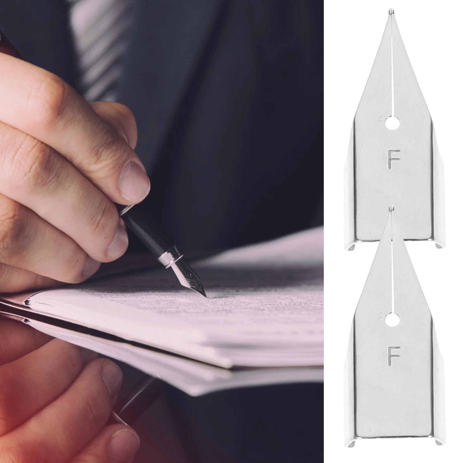 

20 шт. металлических наконечников для перьевых ручек, сменные сменные стержни для плавного письма, рисования, подписи, для школы, офиса, творчества