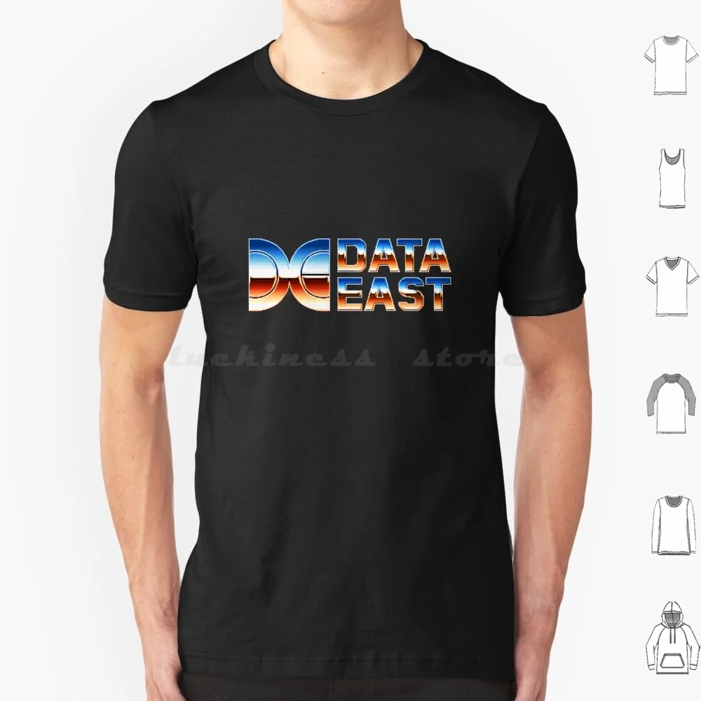 Camiseta clásica Data East Logo-80s Retro Arcade y juegos talla grande 100% algodón datos East Dataeast juego Retro juego Gamer Arcade