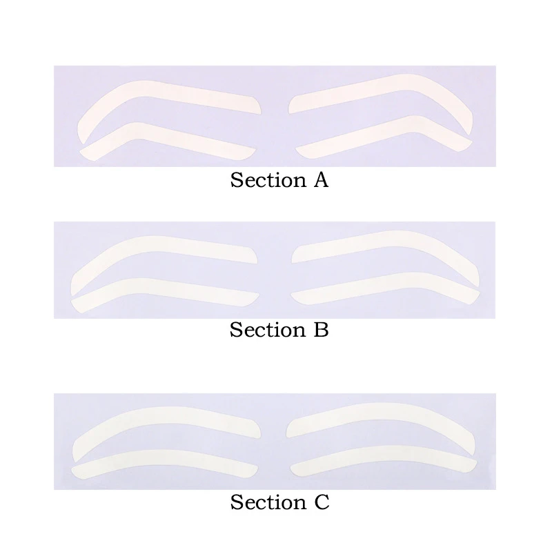 Plantilla desechable con diseño de cejas, tinte para cejas, aerógrafo, pegatina auxiliar para dar forma a las cejas, 10 pares