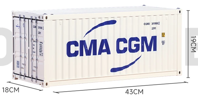 1/14 Scale 20 Foot Container Display Box with LED Light Fits for TAMIYA Hercules Truck Trailer