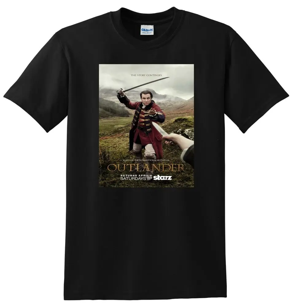 OUTLANDER T SHIRT tv show season 1 2 3 4 5 poster tee SMALL MEDIUM LARGE XL High Quality 100%Cotton Short Sleeve