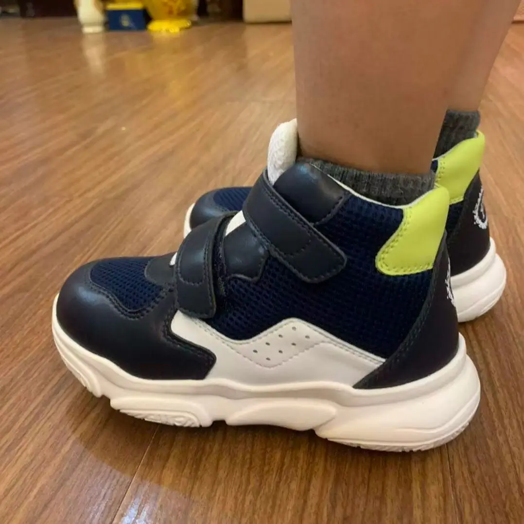 PRINCE PARD Child Sneakers with Orthopedic Insole Lightweight High Top Corrective Sneakers for Toddlers Kids Improve Flat Foot