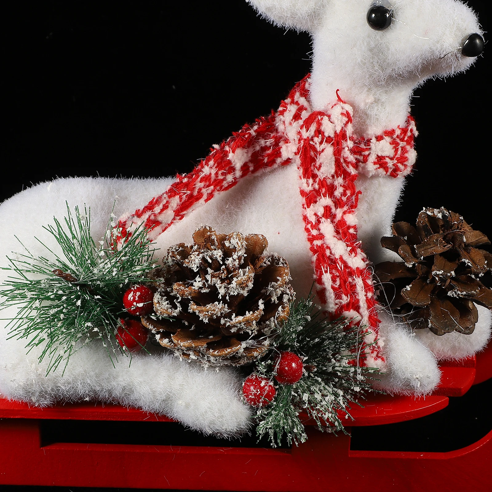 

1PC Christmas Reindeer Sled Decoration Tabletop Window Display nament Desktop Centerpiece Christmas Decor Living Room Deer