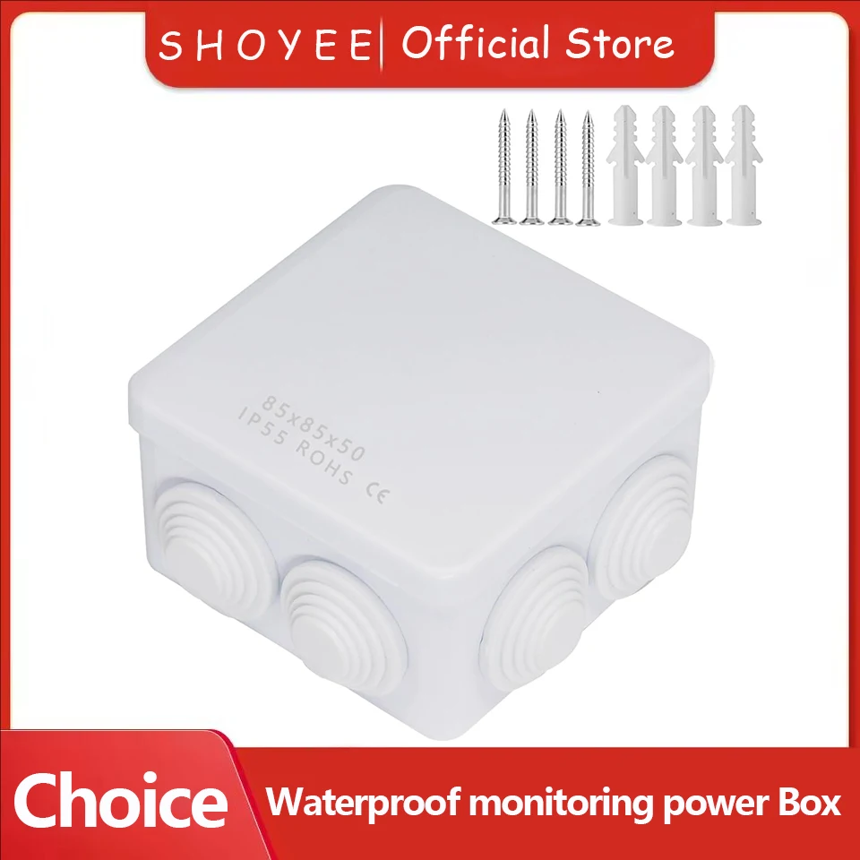 White Connection Cable Branch DIY Waterproof IP55 Power Case Junction Box Indoor Wire Shell Electric Control Boxes