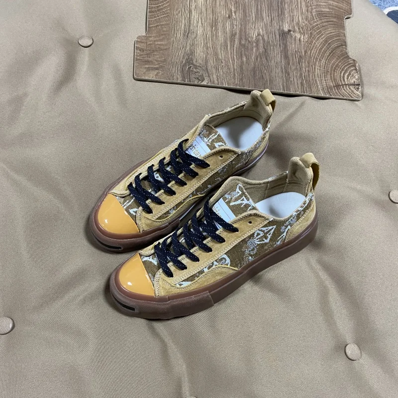

Summer Khaki Vulcanized Shoes, Large Size Shoes, Men's Low-Top Canvas Shoes, Breathable Men's Shoes, Versatile Casual Sneakers