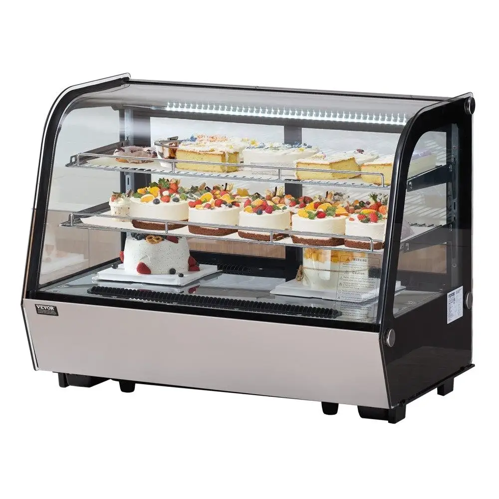 

Commercial Refrigerated Bakery Display Fridge 5 Cu Ft 146L 2 Tier