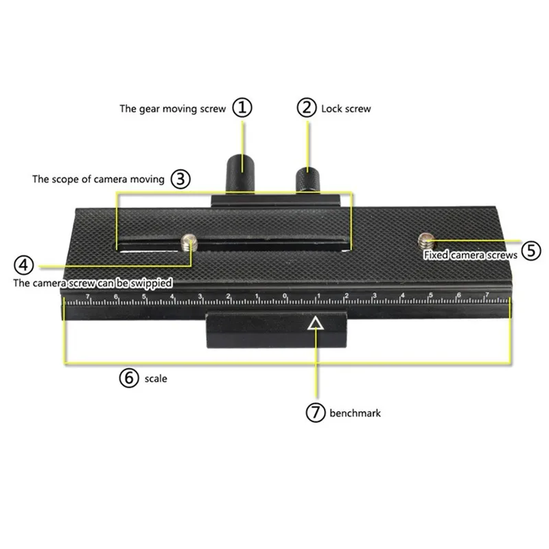 2Pcs LP-01 2-Way Macro Focus Focusing Rail Slider Metal 1/4 inch Screw Hole for Canon Nikon Sony Pentax Camera DSLR Accessories