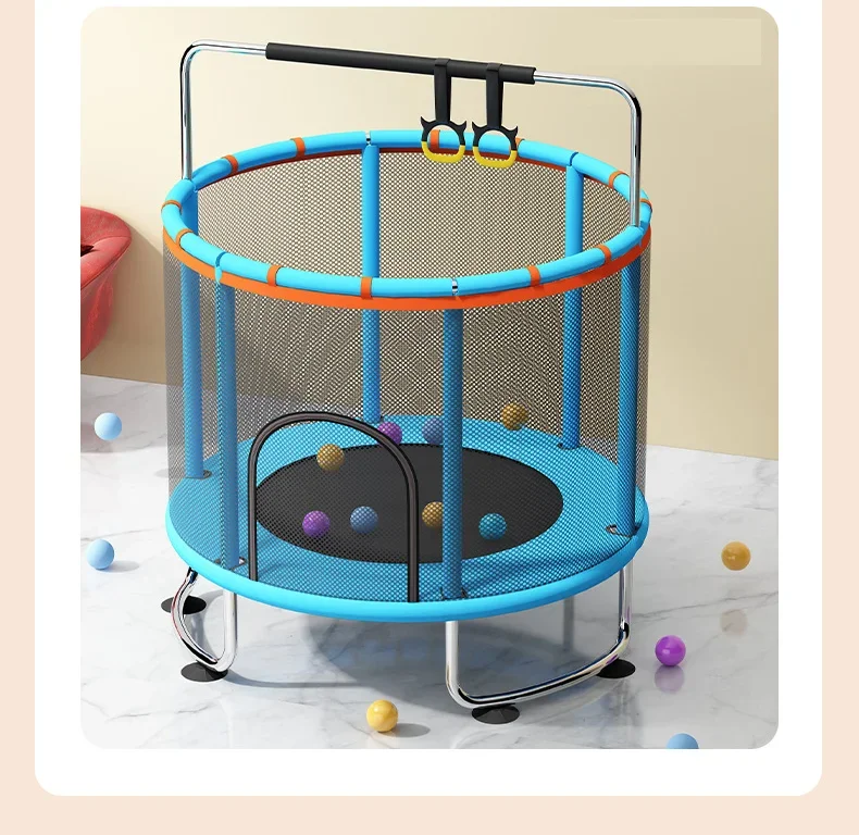 Trampoline Children Indoor Home Baby Bouncer With Net Guard Bouncer Outdoor Bouncer With Single bar