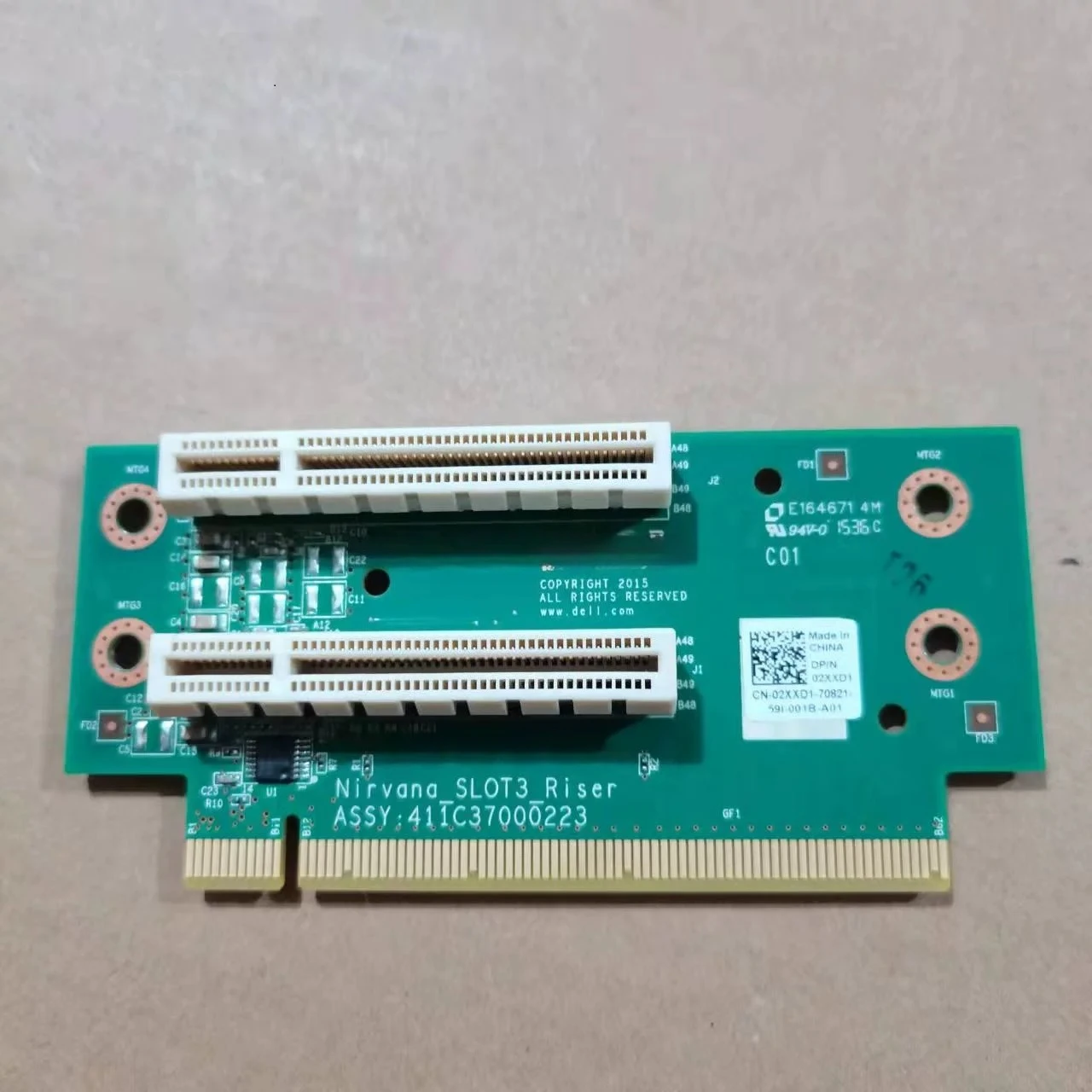 

For Dell right side, transfer expansion card PCIE X16 to dual X8 2XXD1