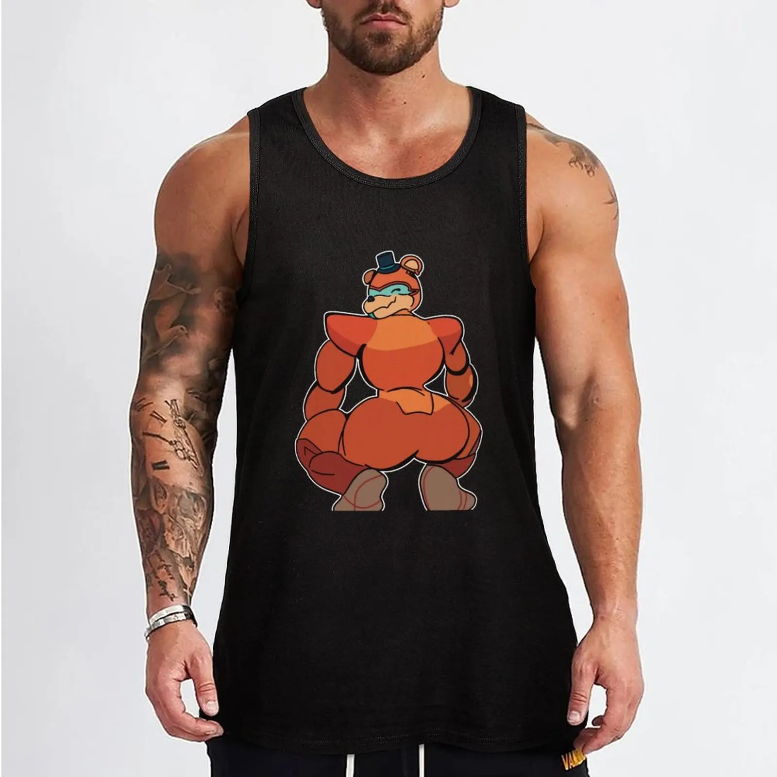 “The Animatronics here get a bit quirky at night” Tank Top bodybuilding men summer Men's singlets