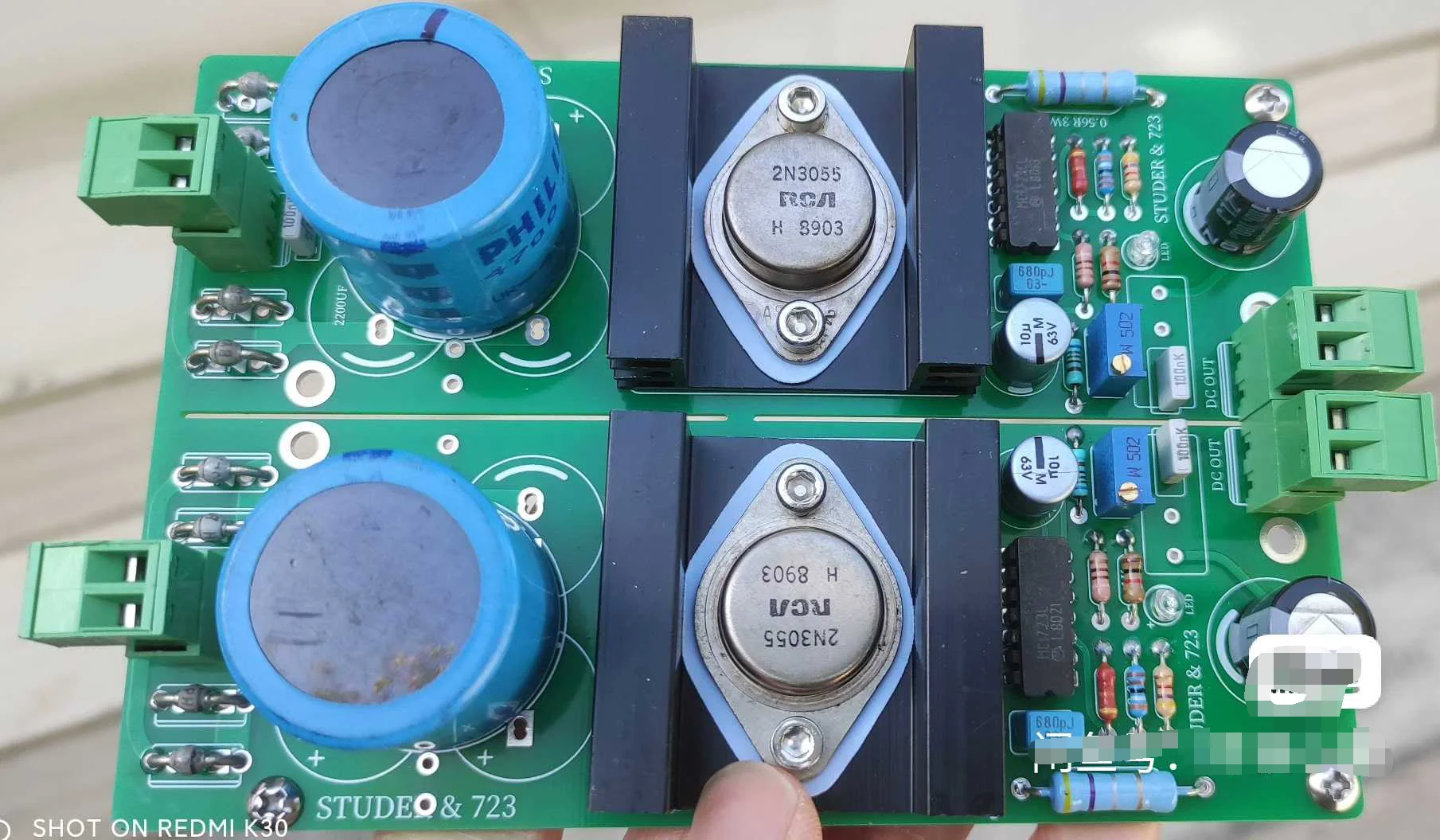 3-50V Adjustable Linear Power PCB Power Supply  Finished boards