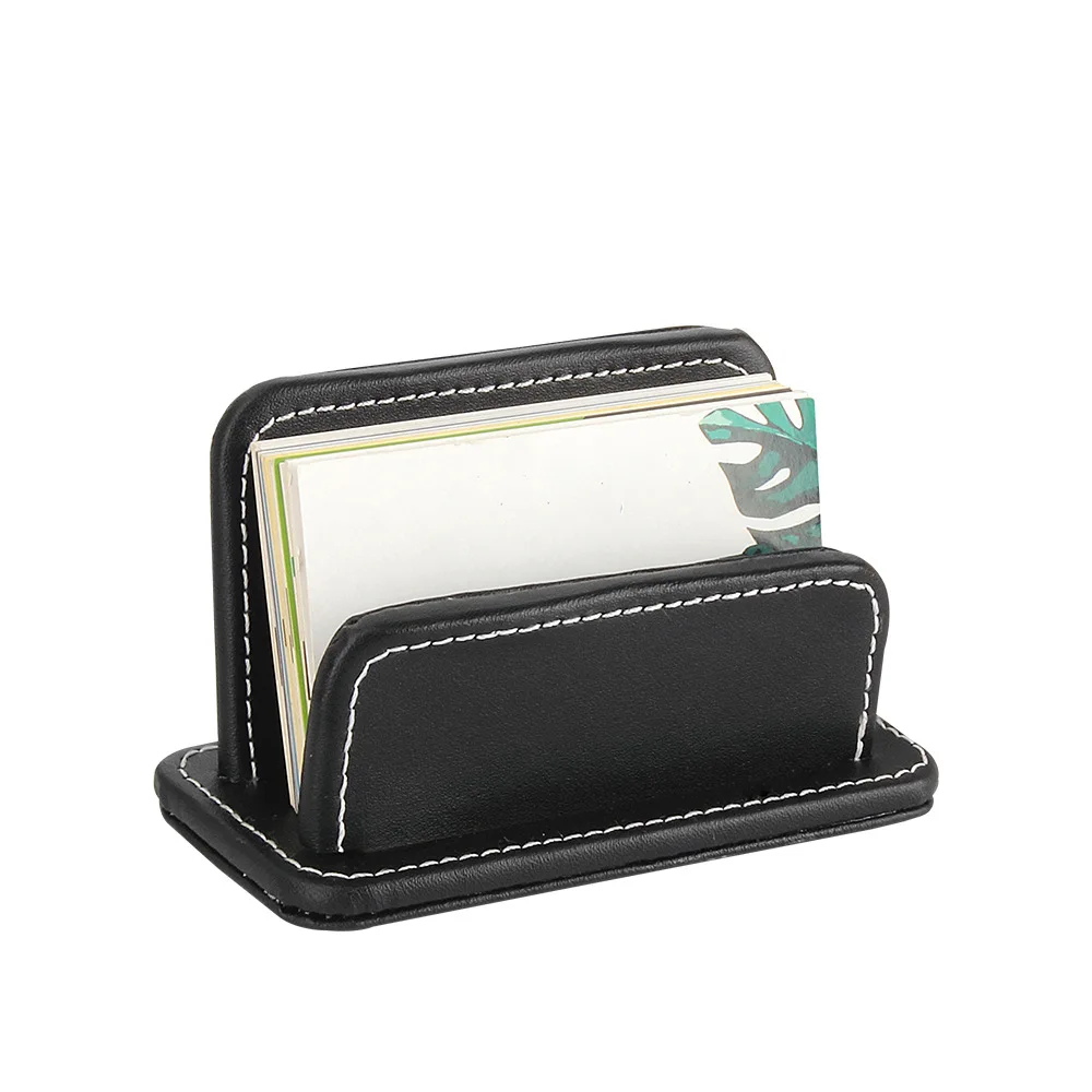 クリエイティブなレザーカードホルダー、男性と女性の名刺ホルダー、デスクトップ文房具と事務用品