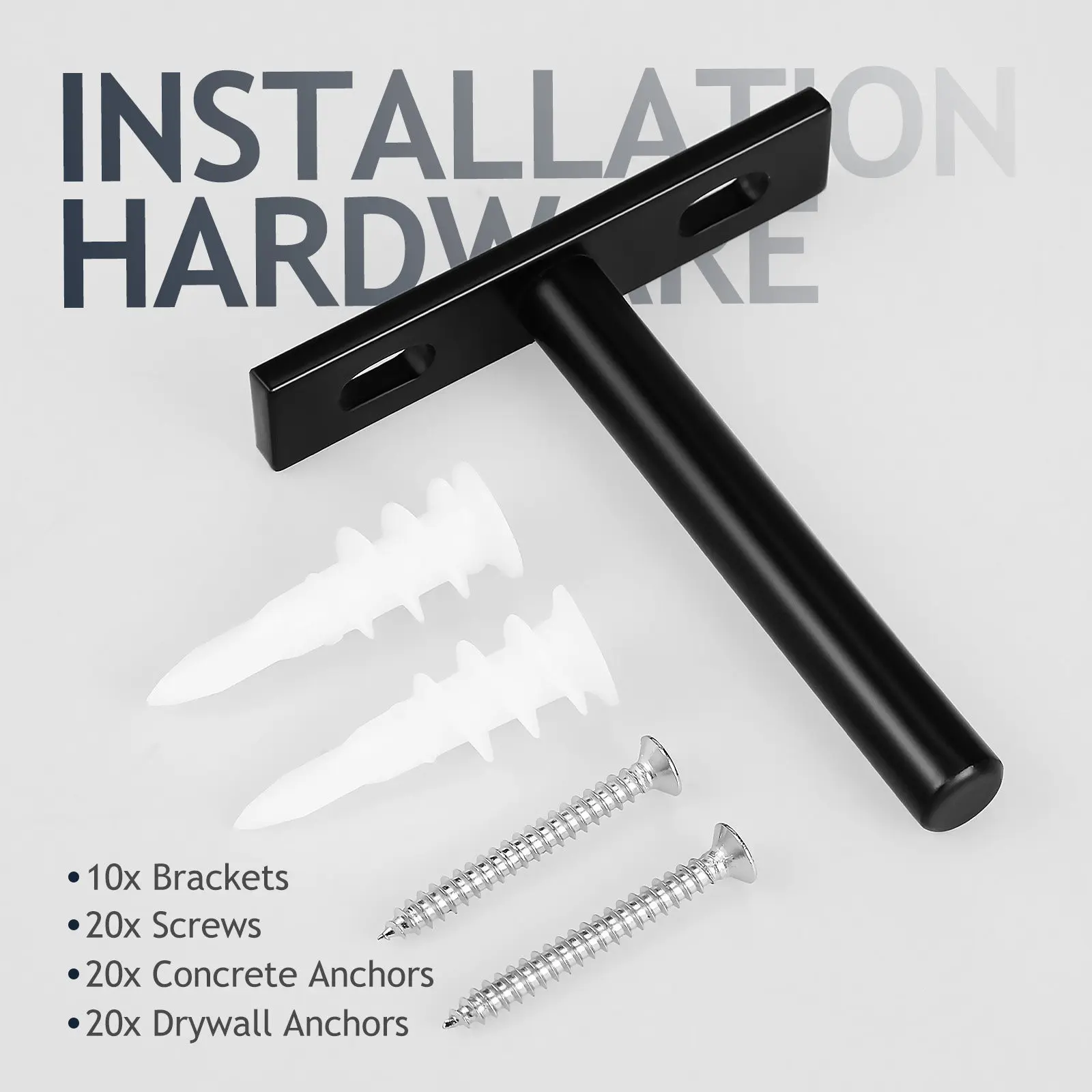 10Pcs Floating Shelf Brackets Iron Wall Shelf Supports Heavy Duty Hidden Angle Brackets for Wood Shelving Right Angle Bracket