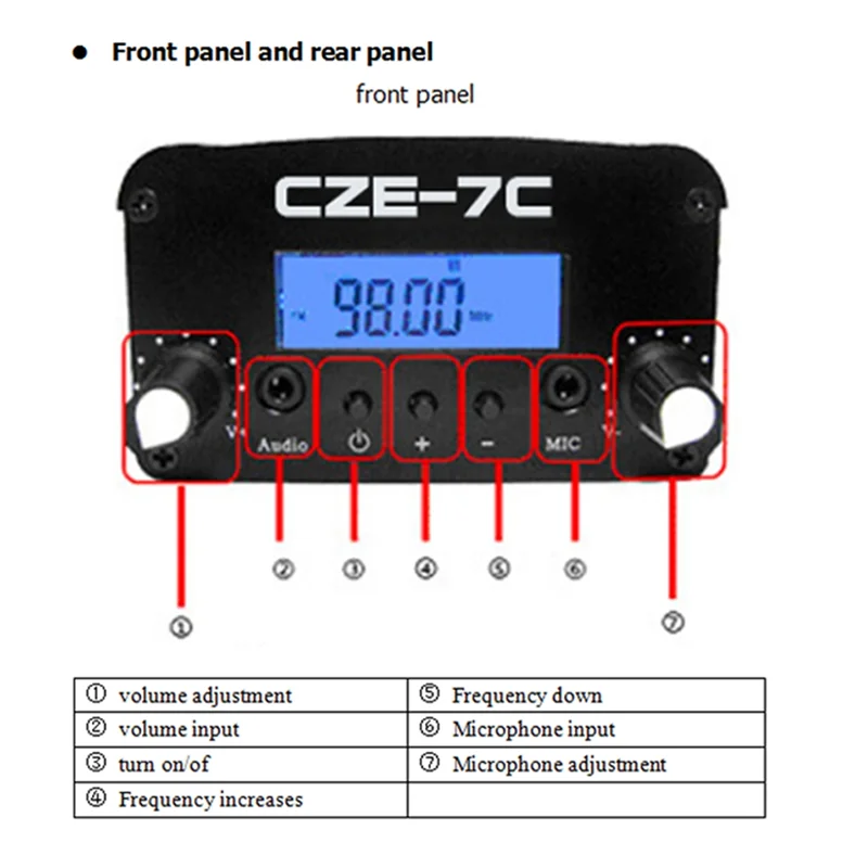 3CGRO-7W FM Transmitter Campus Drive-In Church Cinemas Wireless FM Broadcast Transmitter Stereo Radio Station US PLUG