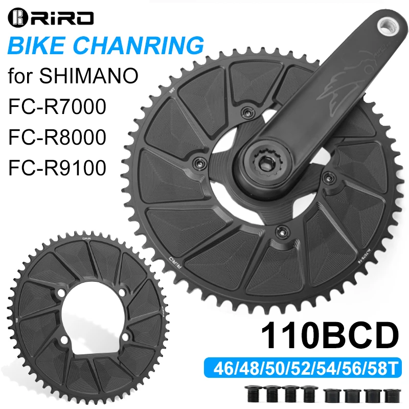 RIRO 110BCD Bike Chainwheel for R7000 R8000 R9100 Bicycle Aluminum Alloy Chainring Semi-Enclosed Road Bicycle Chainwheel