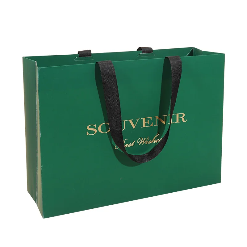 مخصص. حقيبة ترويج المؤسسة مخصصة بطاقة بيضاء الإعلان مستحضرات التجميل ملابس الشاي لا الخصر كيس ورق محمول Pr #6