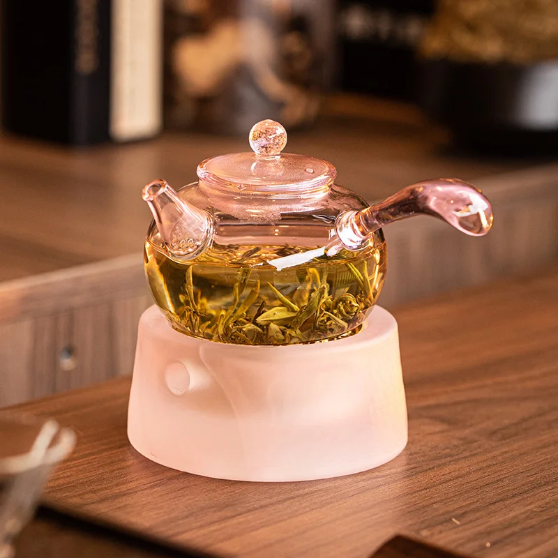 High Borosilicate Glass Teapot Thickened High Temperature Resistance Side-handle Pot Small Household Anti-scald Green Tea Teapot