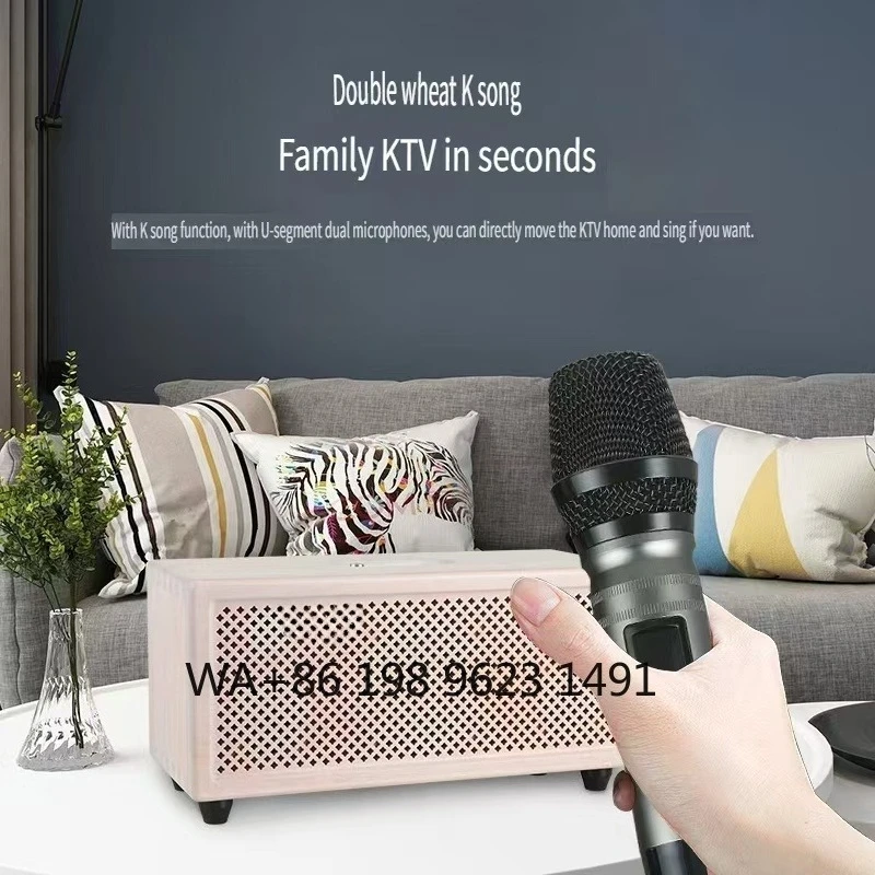 100W Retro Wooden V5.0 Wireless Speaker Dual Mode HiFi Sound for Home Theatre Phone Computer