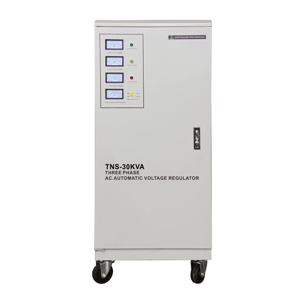 50KVA 3 phase meter or LED display high precision voltage stabilizer voltage regulator