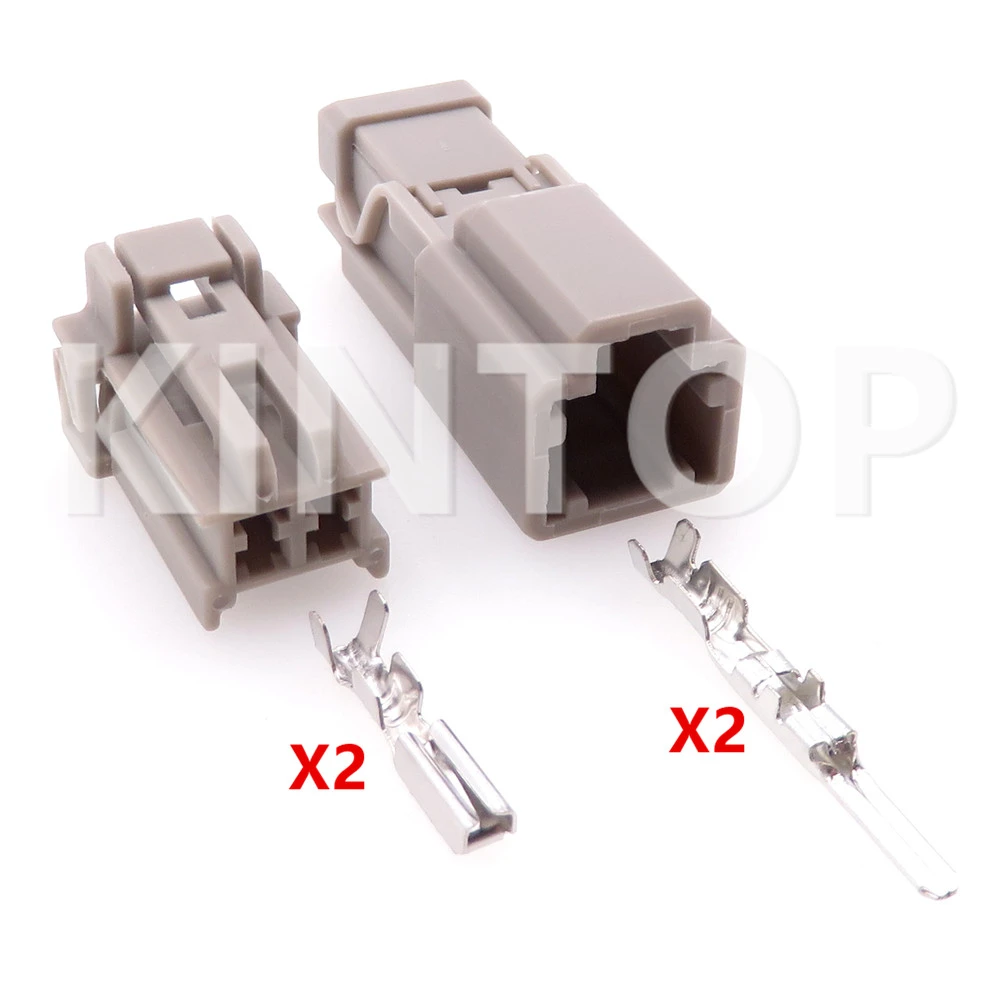 1 Set 2 Pins Automotive Wiring Harness Male Female Unsealed Socket AC Assembly For Honda 6098-0240 6098-0239 Car Trunk Lock Plug - Image 2
